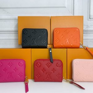 LV Zipper Compact Purse Wallets
