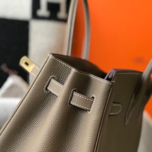 Hermes Elephant Gray Birkin Bag