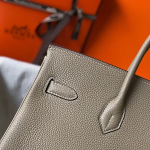 Luxurious Hermes Birkin Turtle Dove Gray Bag