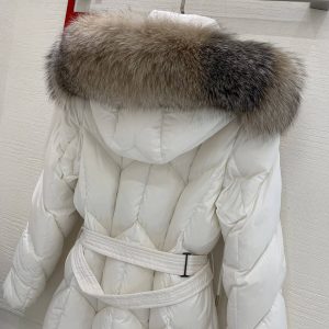 Moncler Knee-Length Coat with Belt for Ladies