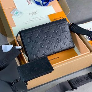 Stylish LV Alpha Wearable Wallet with Monogram Eclipse Canvas