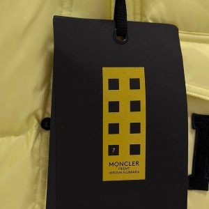 Yellow Moncler Outerwear: Trendy and Warm