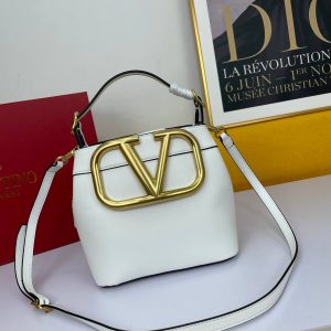Valentino Garavani SuperVee Handbag in White